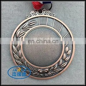 Big Blank Promotional Metal Bronze Ribbon Medal thumbnail-1