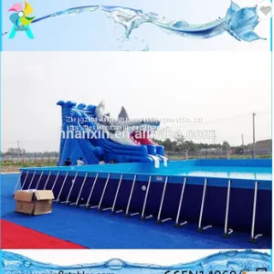 Above Ground Outdoor Giant PVC Pool Type Metal Frame Swimming Pool For Commercial thumbnail-1