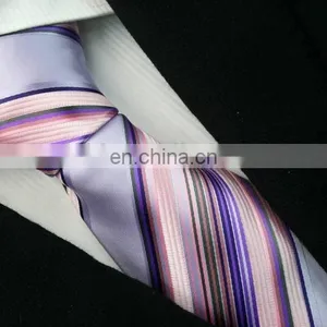 Factory Prices Promotional Logo Printing Fashion Stripe Polyester Tie thumbnail-1