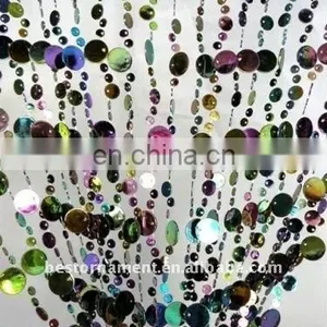 Plastic Black Irdescent Champagne Bubble Beaded Curtain thumbnail-1