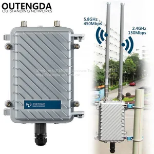 600Mbps Dual Band 2.4G&5.8G Outdoor CPE AP Router WiFi Signal Hotspot Amplifier Repeater Long Range Wireless PoE Access Point thumbnail-1