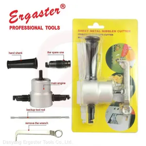 Nibble Metal Cutting Double Head Sheet Nibbler Saw Cutter Tool Drill Attachment Free Cutting Tool Nibbler Sheet Metal Cut /Multipurpose Double Head Sheet Metal Nibbler Hole Saw Drill Cutter Cutting Tool thumbnail-1