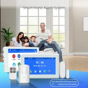 Smoke Anti Fire System SMS 110DB Siren Alert WIFI GSM Alarm System House Alarm System thumbnail-2