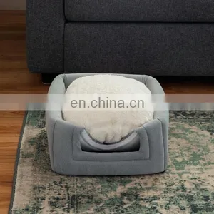 Multi-purpose Foldable Nonskid Cotton Slumber 2 in 1 Cat Bed For Pet thumbnail-4