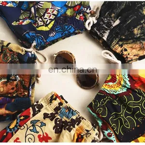 Summer Cotton and Linen Printed Pants Casual Sports Loose Large Size Quick-drying Shorts Thin Men's Beach Pants thumbnail-4