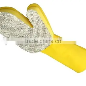 35cm, 40 Gram, Yellow Rubber Household Gloves thumbnail-4