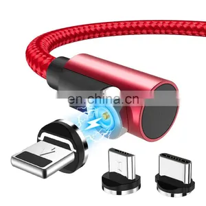 3 In 1 Usb Cable Magnetic Micro Usb Fast Charging Nylon 1M 2020 New Product Cable Original Factory Wholesale Data Line Cable thumbnail-1
