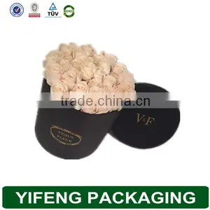 Packaging Round Cardboard Hat Boxes for Flowers With Handles thumbnail-3
