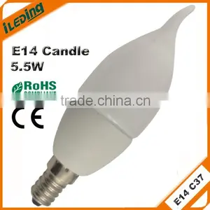 CE RoHS 5.5W 450lm E14 C37 Tail LED Candle Light thumbnail-1