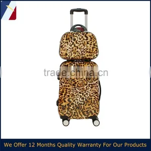 Leopard Print Travel Trolley Luggage Case for USA,japan,Euro Market thumbnail-1