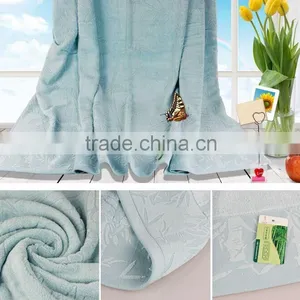 150*200CM 80%bamboo20%cotton Jacquard Pure Blanket Super Terry Towel Canabe Customized thumbnail-1