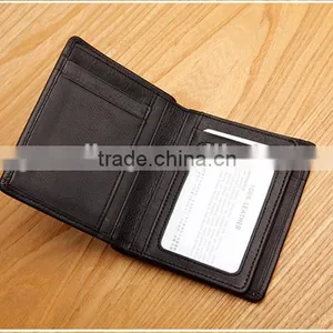 High Quality Vintage Style Genuine Leather Men's Bifold Wallet Small Wallet for Gifts thumbnail-3