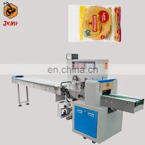 JKMF Servo Motor Corn Tortilla Pillow Packing Machine Flour Tortilla Flow Wrapping Machine thumbnail-1