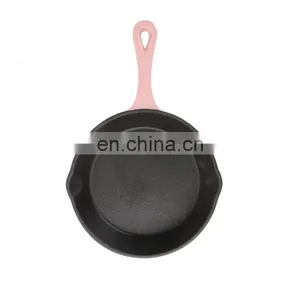 Red Non Stick Cast Iron Fry Pan Enamel 30cm Steak Frying Pan thumbnail-5