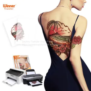 WinnerTransfer Inkjet&laser Clear&white Safe Non-toxic Tattoo Transfer Paper Nail Stickers thumbnail-1