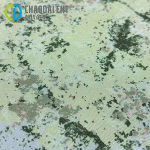 300D*300D PU Coated Pattern Print Recycling 100% Recycled Polyester RPET Oxford Fabric for Bag Luggage Supply thumbnail-3