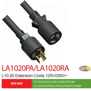NEMA L10-20P/NEMA L10-30P 125V/250V Locking Power Supply Cord thumbnail-1