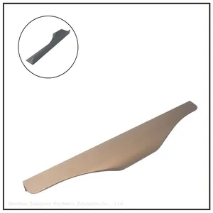 Aluminium Menarik Furnitur Perangkat Keras Lemari Pakaian Pegangan Pintu Emas Hitam Lemari Pakaian Kabinet Laci Tarik Pegangan thumbnail-2