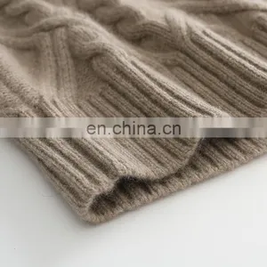 New Arrival Winter Women's X-Long Cardigan Pure Cashmere Chunky Knit Sweater Button Decoration V-Neck Collar Streetwear Style thumbnail-4