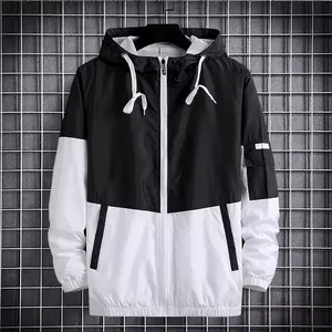 OEM Custom Logo Wind Breaker Fashion Men Outdoor Sports Plus Size Windbreaker Jacket For Men thumbnail-5