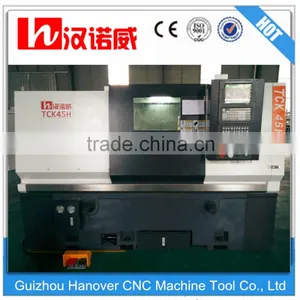 Horizontal Brake Lathes for Sale-TCK45H Cnc Lathe Machine Parts and Fuction 8'' Hydraulic Chuck Tool Turret Metal Cutting Tools thumbnail-1