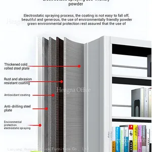 HN-ME05 Hospital Medical Records Rack, Sanitary Steel Shelving With Eco-friendly Coating, 1.26mm Heavy Duty, USA Clinic Storage Solution thumbnail-4