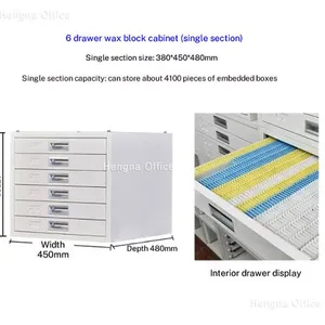 Paraffin Block Cabinet HN-BC400 — 3,710 Blocks Per Section, Stackable Steel Histology Cabinet | OEM thumbnail-4
