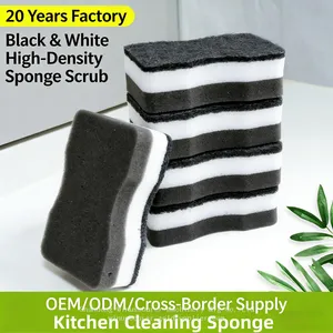 Heavy Duty Scrub Sponge Cleaning Pad Double Layer Dish Washing Foam Cleaner for Home Use thumbnail-4