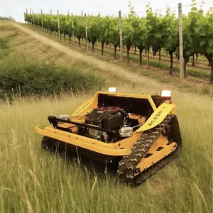 48V Walking Motor Remote Control Slope Mower 800mm Cutting Width Self Locking Brush Cutter for Steep Hill Grassland thumbnail-1
