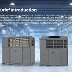 Yuju Environ Tech 5 Ton Rooftop Packaged Air Conditioner Unit, R32 60Hz 1Ph/3Ph Optional Package AC for Industrial Park thumbnail-2