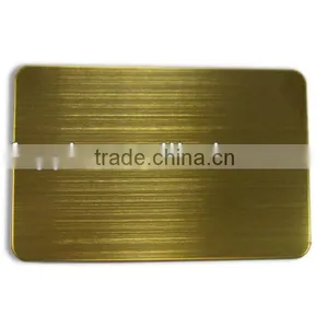High Quality 304 Golden Hairline Surface Stainless Steel Sheets thumbnail-1