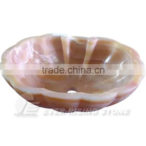 China Red Marble Vanity Sink thumbnail-1