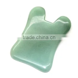 Wholesale Thickening Type Scraping Natural Green Jade Stone for Health thumbnail-1