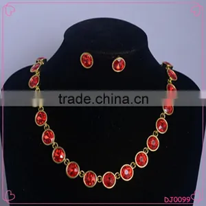 Dignified Crystal Chain Silver Fashion Jewelry Necklace Set thumbnail-1