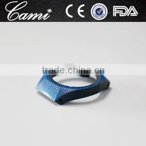 Customized Blue 3D Surface Black Striped Side Carbon Fiber Watch Case Set for Man Watches thumbnail-1