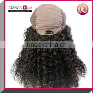 Cheap Glueless Lace Front Wig Kinky Curl Indian Virgin Hair thumbnail-5