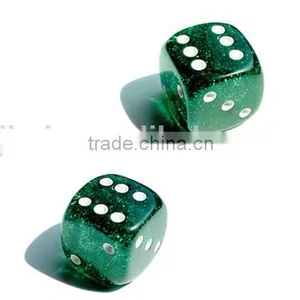 Hot Sale Custom Special Green Plastic 6 Sided Transparent Large Dice thumbnail-1