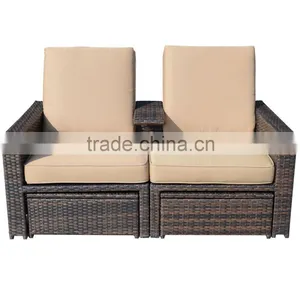 Multifunction New Design Double Outdoor Living Garden Daybed Philippines Bamboo And Rattan Furniture thumbnail-2