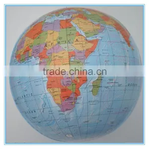 Inflatable World Map Beach Ball, Pvc Inflatable World Map Ball With Hook thumbnail-3