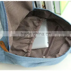 Fashion Floral Lace +Denim Canvas Women Bag Backpack School Bag For Teenagers Ladies Girl Back Pack Schoolbag Bagpack thumbnail-4