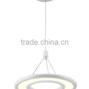 Modern Remote Control Crystal Chandelier With Three Rings thumbnail-1