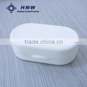 White Plastic Compact Contact Lens Case With Dual Box and Mirror for Eyewear thumbnail-1