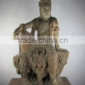 Chinese Antique Wooden Dancing Buddha Statu thumbnail-1