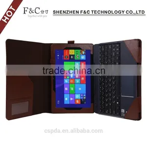 Premium Crazy Horse Leather 10.1 Inch Tablet Cover Case for Asus Transformer Book T100 thumbnail-3
