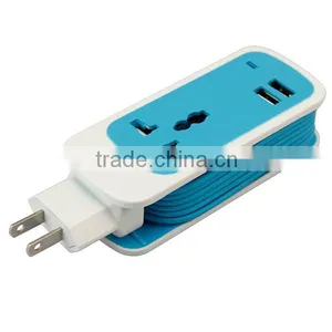 3 in 1 Dual USB Universal Socket Mini Home Travel Charger thumbnail-6