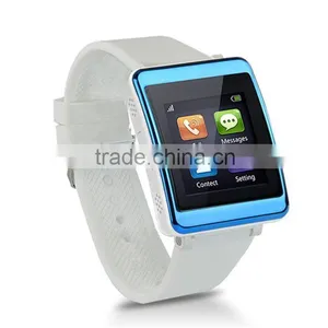2015 Fashion P1 Capacitive Touch Bluetooth Smart Watch Phone Card Watch With Leather Watchband thumbnail-2