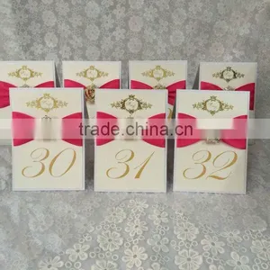 Fold Tablenumber With Matching Ribbon of Invitationswedding Invitations Table thumbnail-3