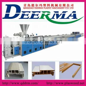 PVC Wood Plastic Door Profile Machine /PVC Door Profiles Production Machine thumbnail-1