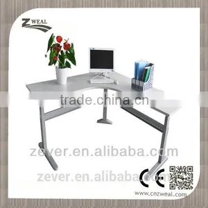 L Shape Electric Height Adjustable Corner Workstation thumbnail-1