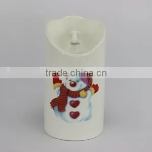 Flameless Christmas LED Lights Candles in Ceramic Wholesale thumbnail-3